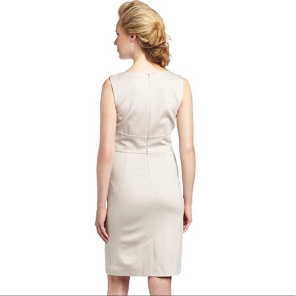 Trina Turk Icon Surplice Sheath Dress in Limestone - Picture 2 of 7